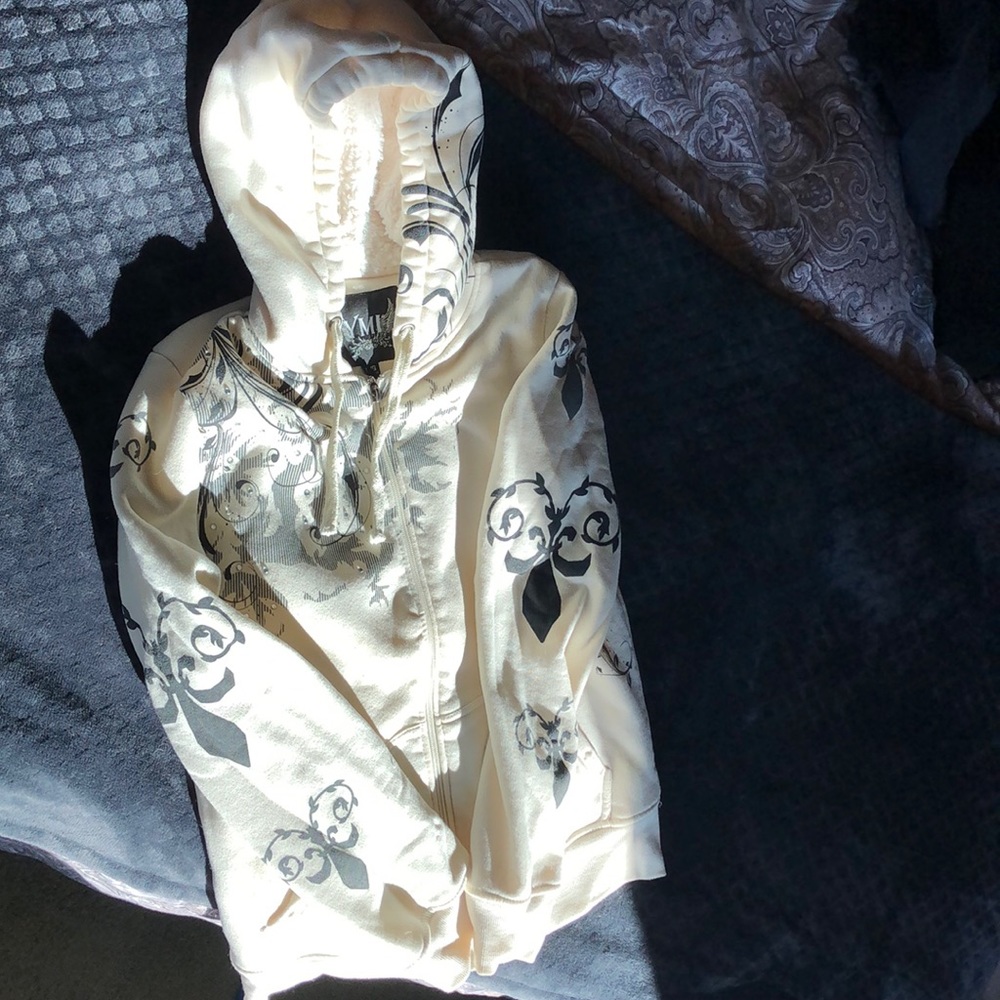 YMI hoodie fleece lined with rhinestones